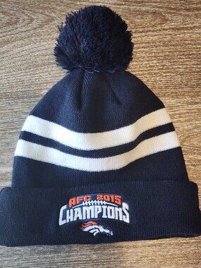 New Era Denver Broncos AFC 2015 Champions Winter Beanie - Used